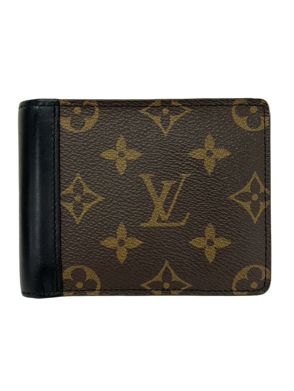 Louis Vuitton Billfold Monogram Macassar Portefeuille Multiple Noir Leather